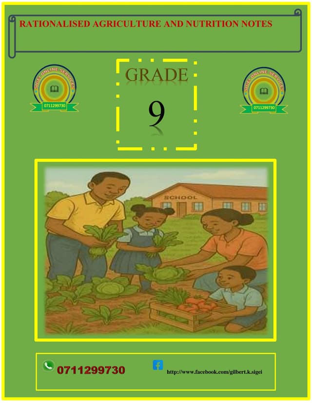 grade 9 agriculture and nutrition notes